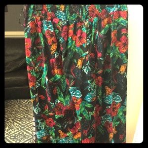 Large floral beach pants